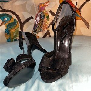 Nina Sparkled Black Women's Heels 👠
